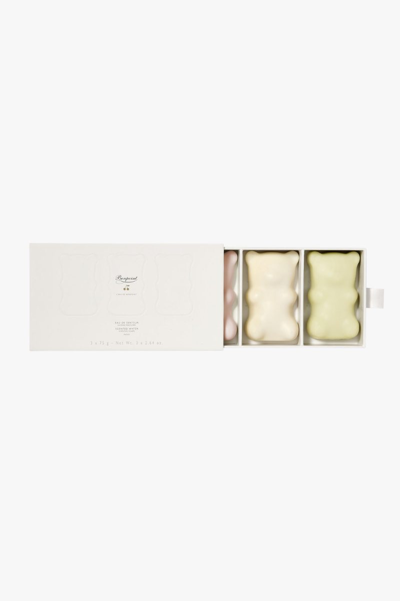 Набор ароматного мыла в форме медвежат / Scented Teddy Bear Soap Trio (3×75 g)