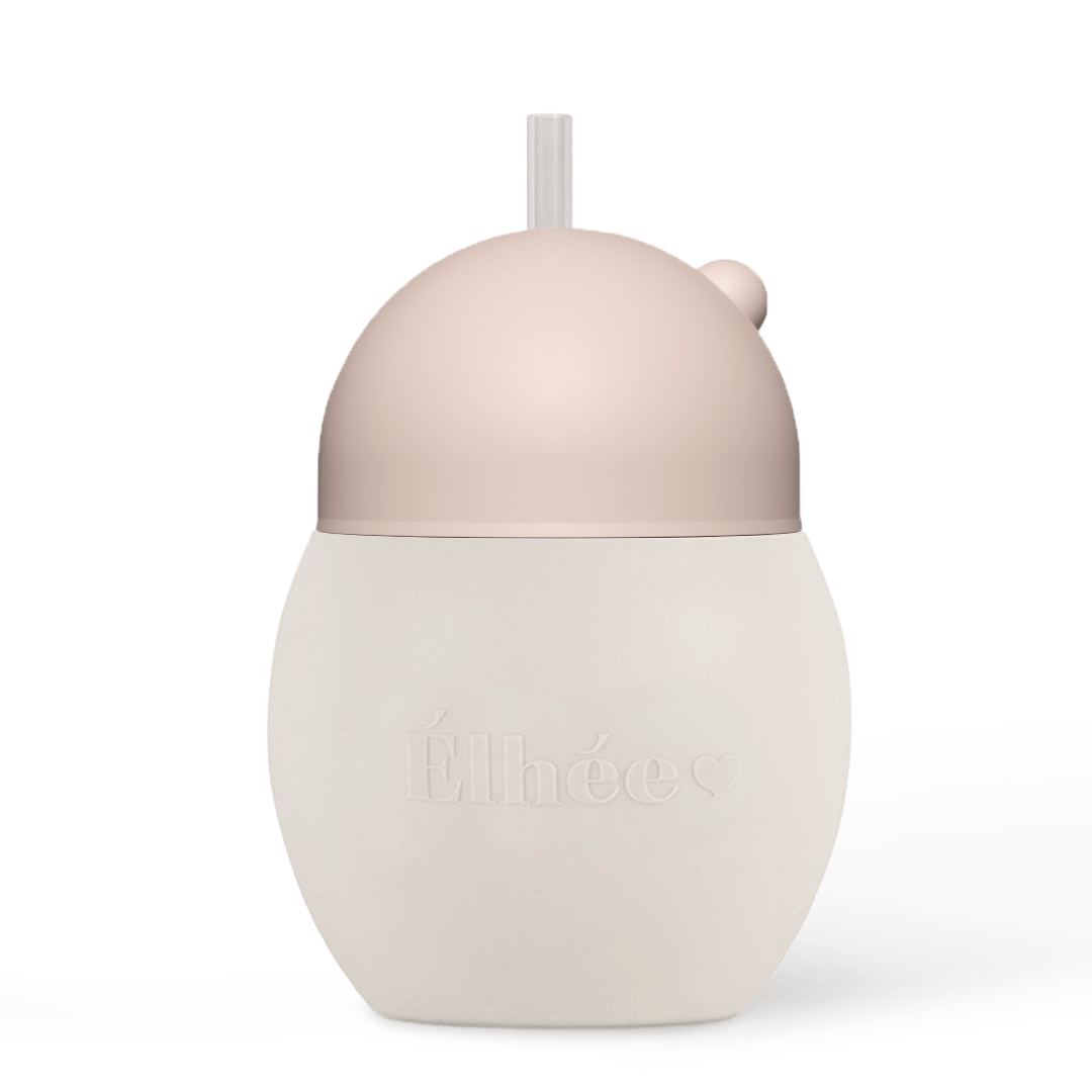Обучающий поильник / Weighted straw cup “Coconut” 240 ml | Sand / Nude - 9m+
