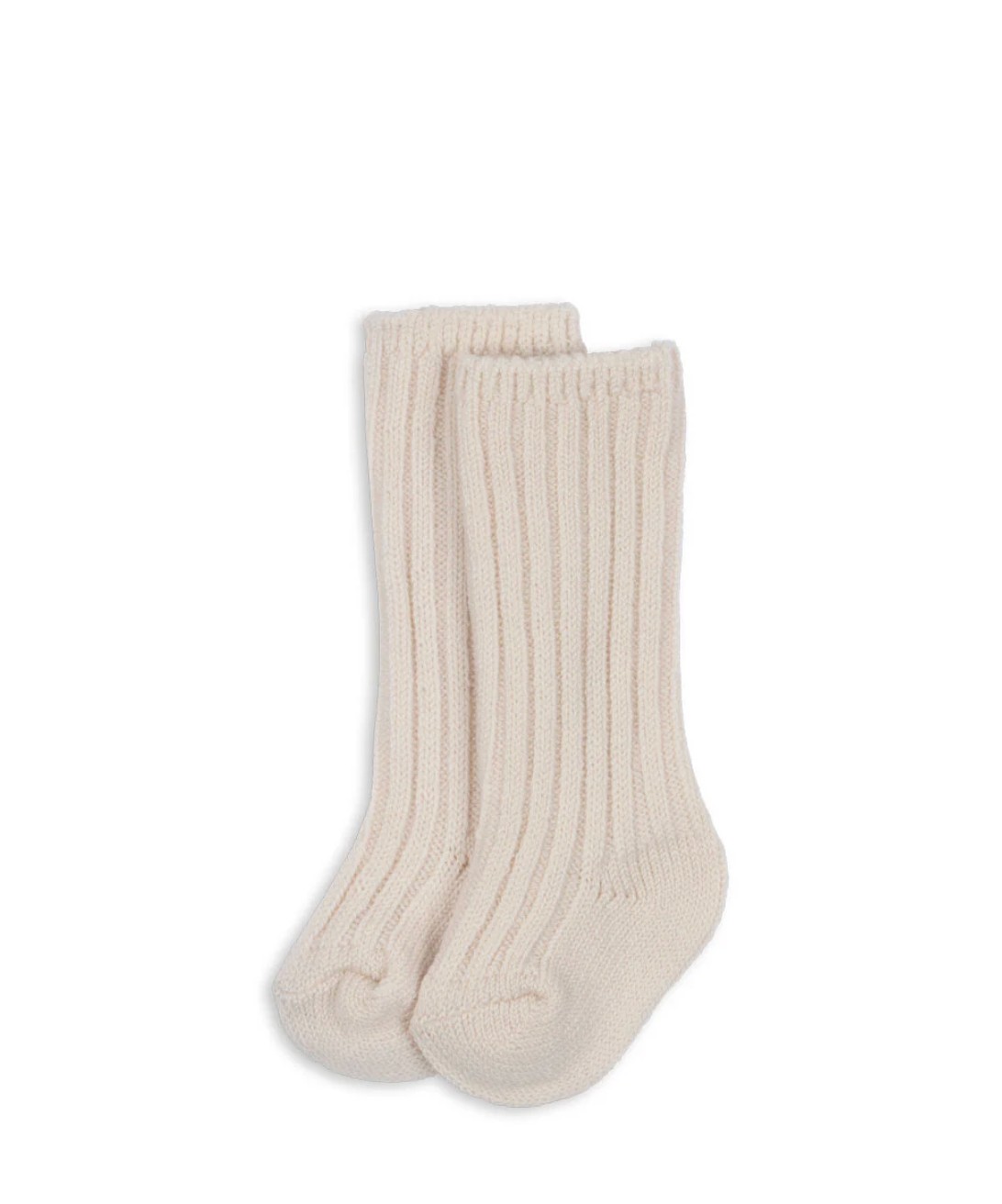 Вязаные шерстяные носочки для новорождённого / Lana Knit Socks – Off White Melange
