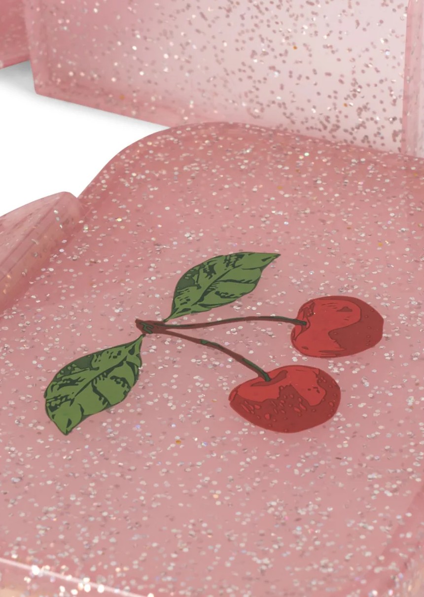 Ланч бокс с разделителем - Cherry Glitter / Lunch Box Cherry Glitter