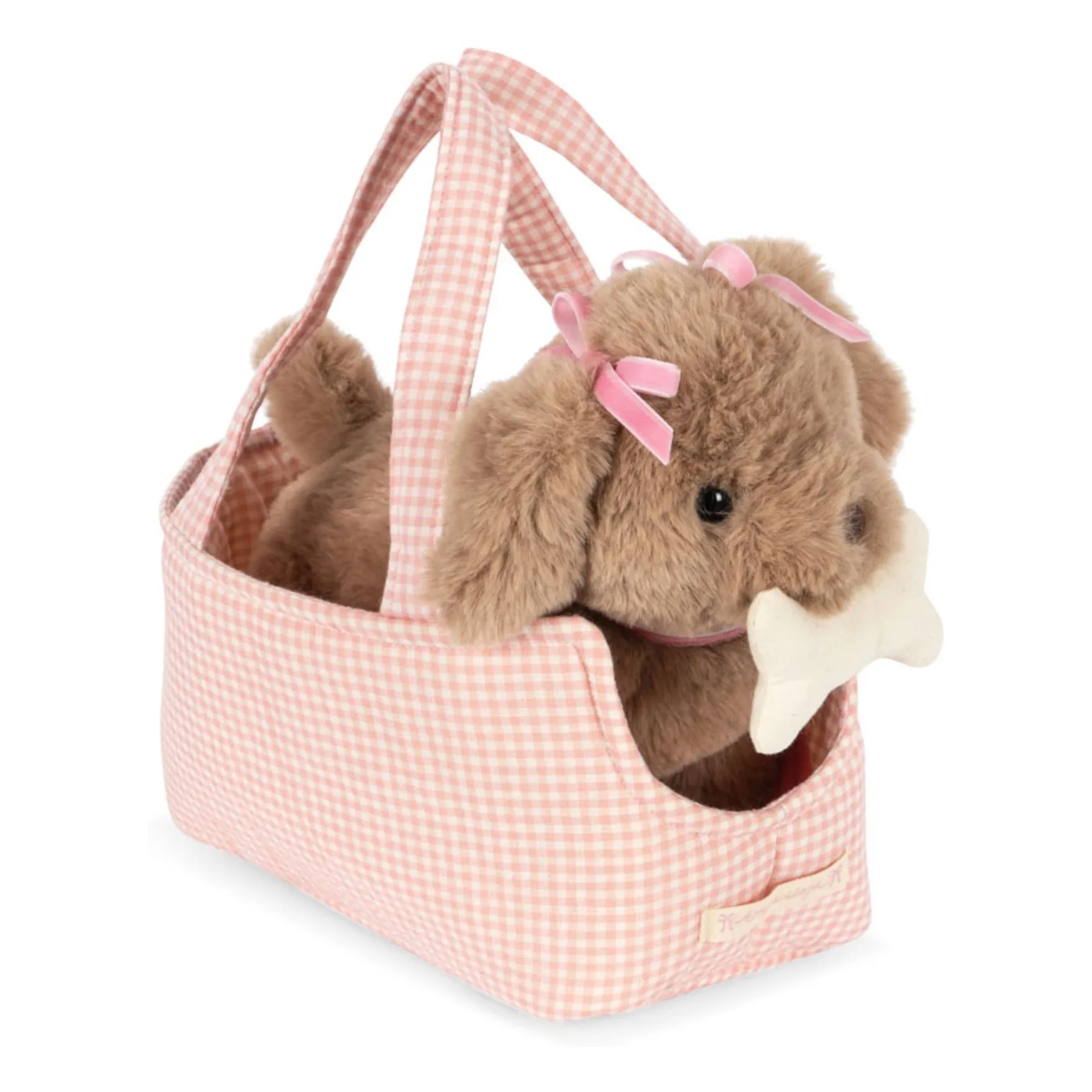 Мягкая игрушка щенок Maude в сумке / Maude Puppy in Basket (Pink)