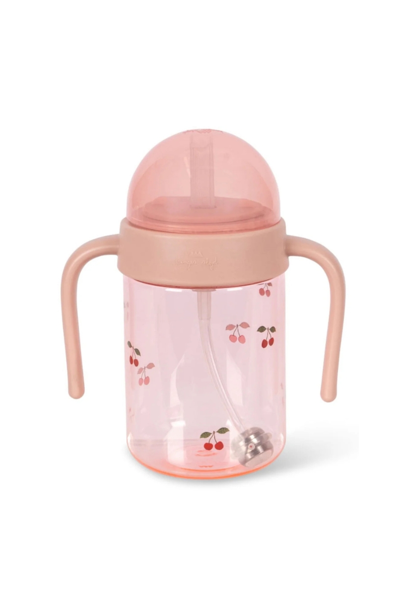 Поильник с ручками и трубочкой / Bottle with Handle (Cherry Blush)