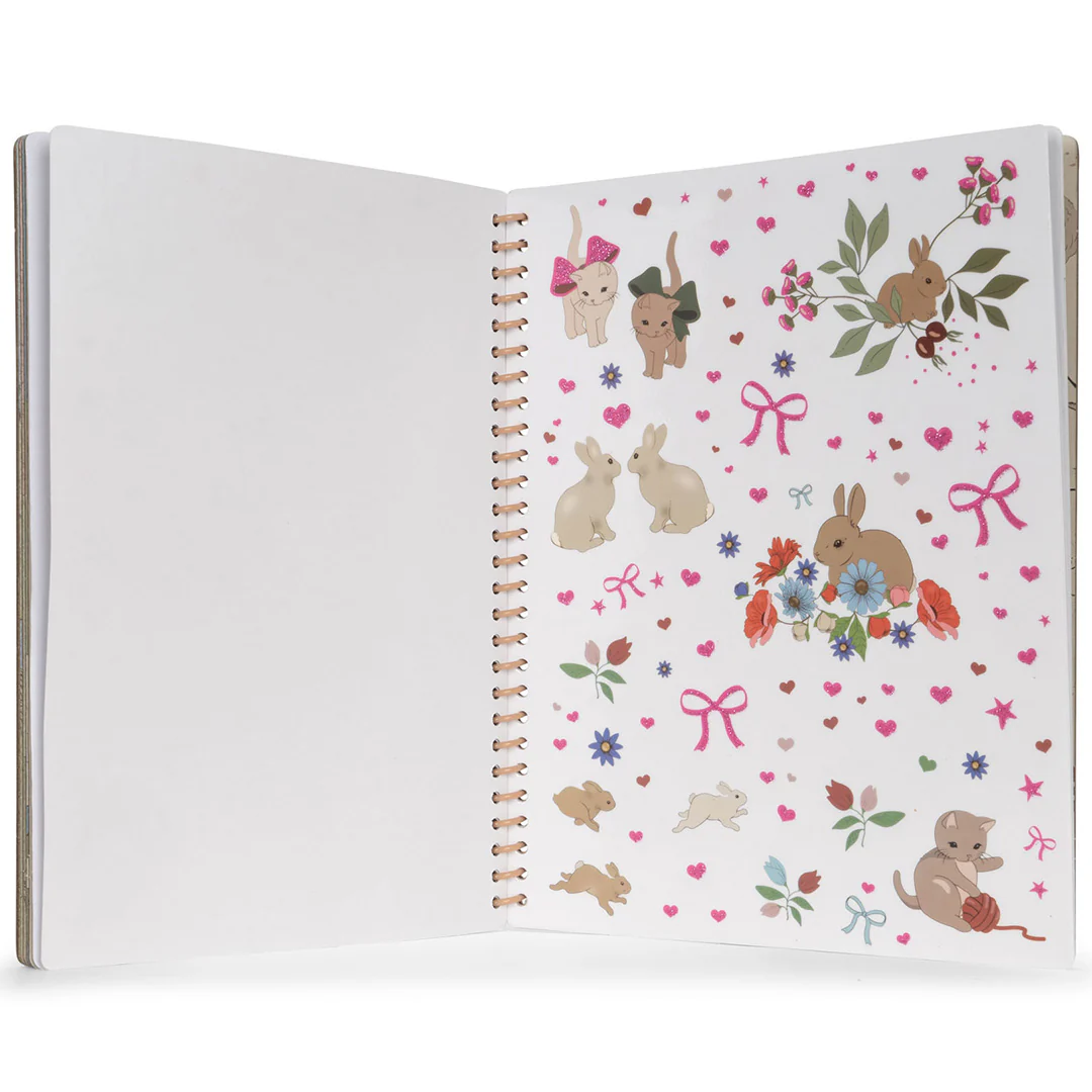 Стикербук - книжка с наклейками (Розовая) / Sticker Book Blush