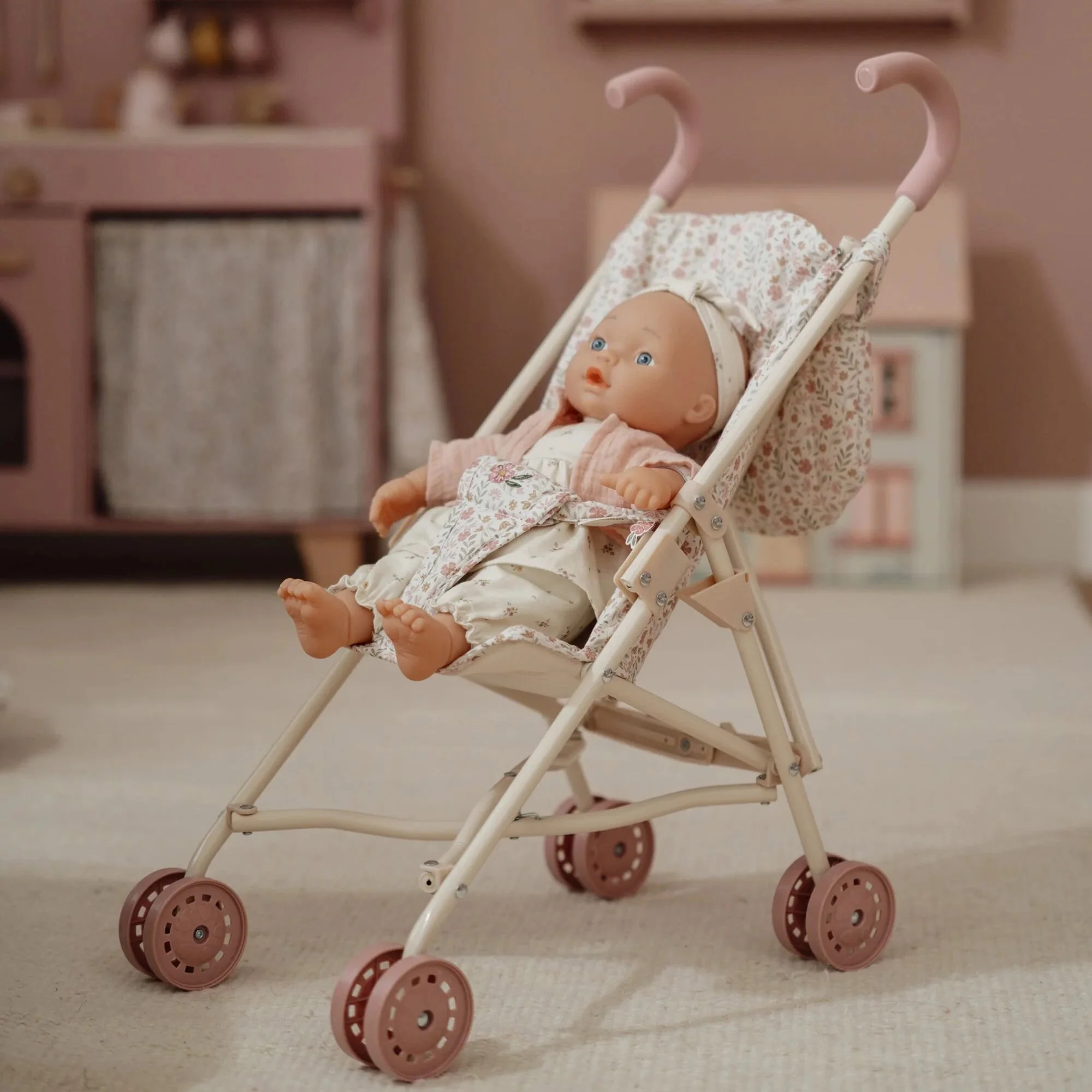 Коляска для кукол / Doll Buggy (Soft Flowers)