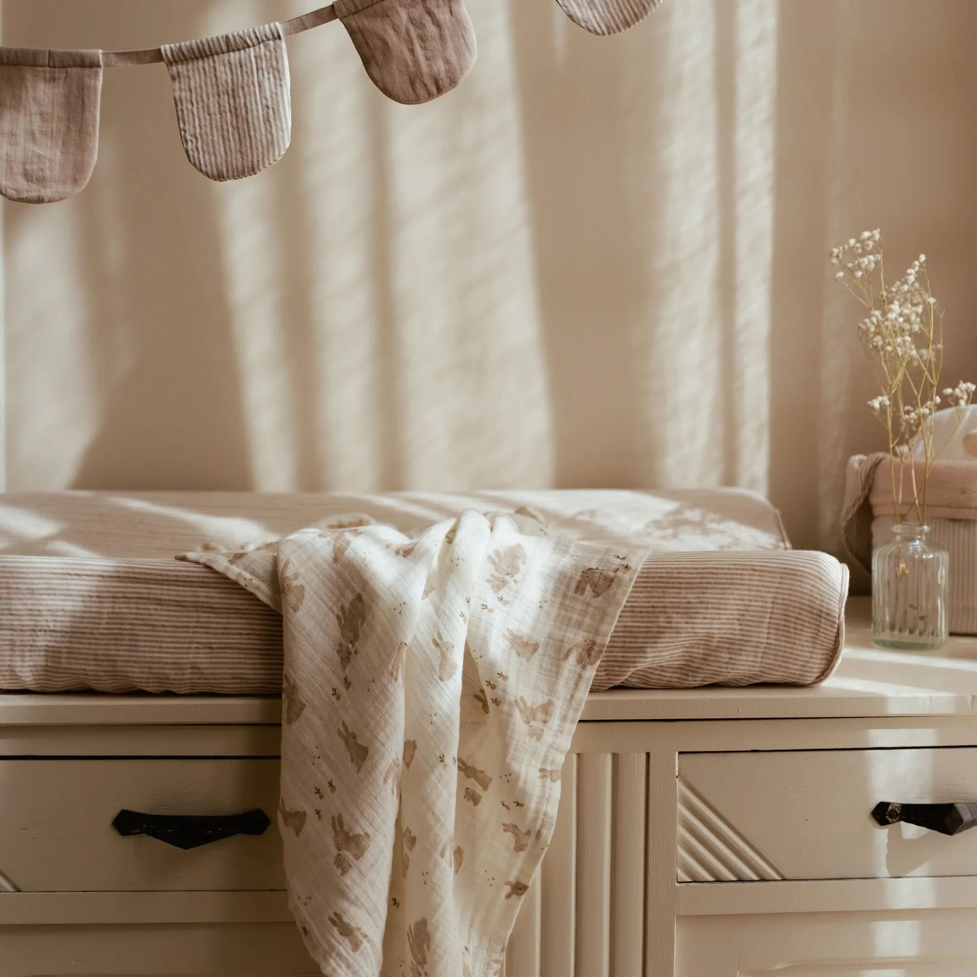 Муслиновая пелёнка Baby Bunny / Swaddle (120cm, Newborn Naturals)
