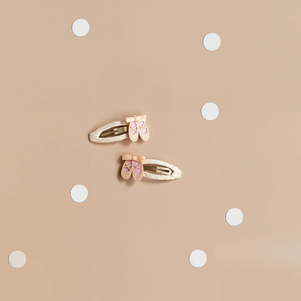 Заколки для волос Пуанты / Ballerina Hair Clips (Powder Pink)